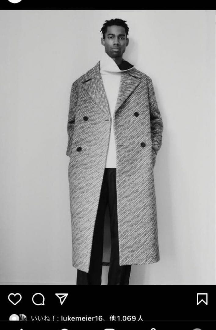 定価39万 OAMC ブークレヘリンボーン ダブルコート46 jilsander