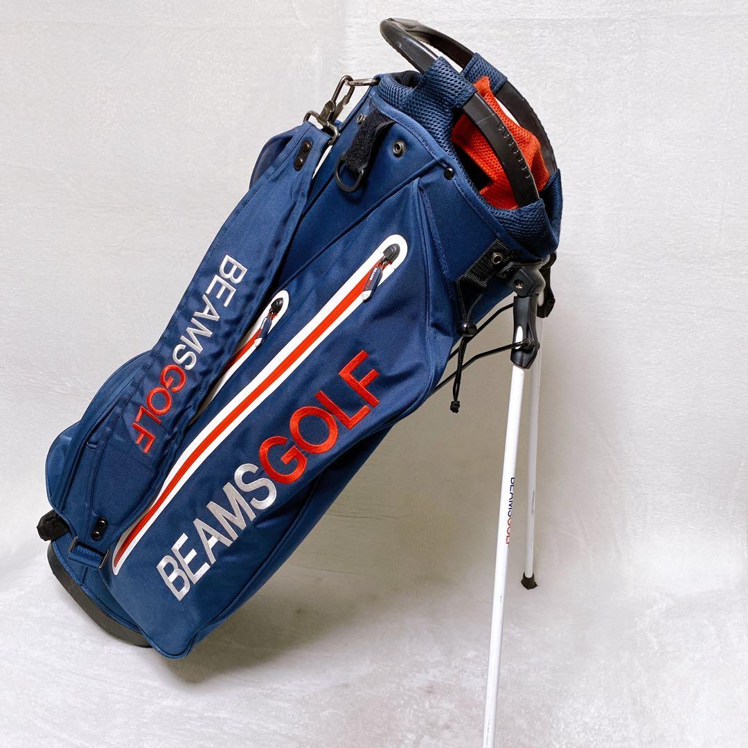 BEAMS GOLF　スタンド付キャディバッグ　ネイビー　9型　ビームスゴルフ