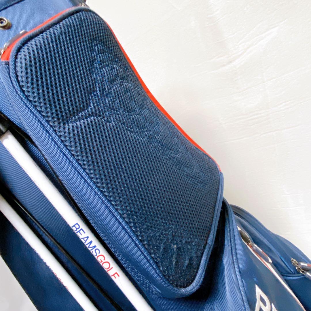BEAMS GOLF　スタンド付キャディバッグ　ネイビー　9型　ビームスゴルフ