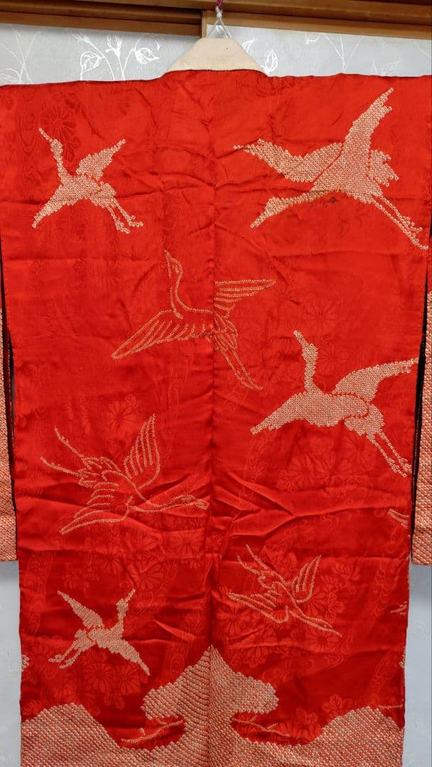 RK521アンティーク子供着物長襦袢着丈134センチ裄丈62センチ正絹綺麗美