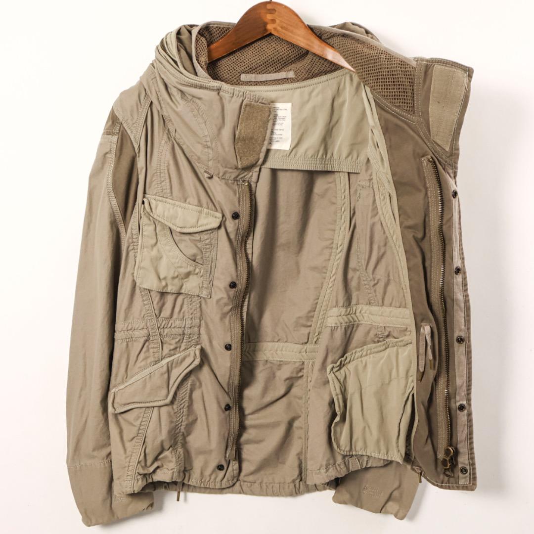 H3038-80◾️ゴア　ミリタリージャケット　フード収納襟