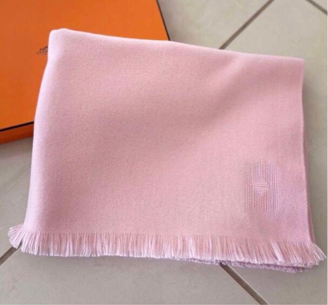 HERMES エルメス カシミアソフトストール カシミヤ 100% 大判ストール