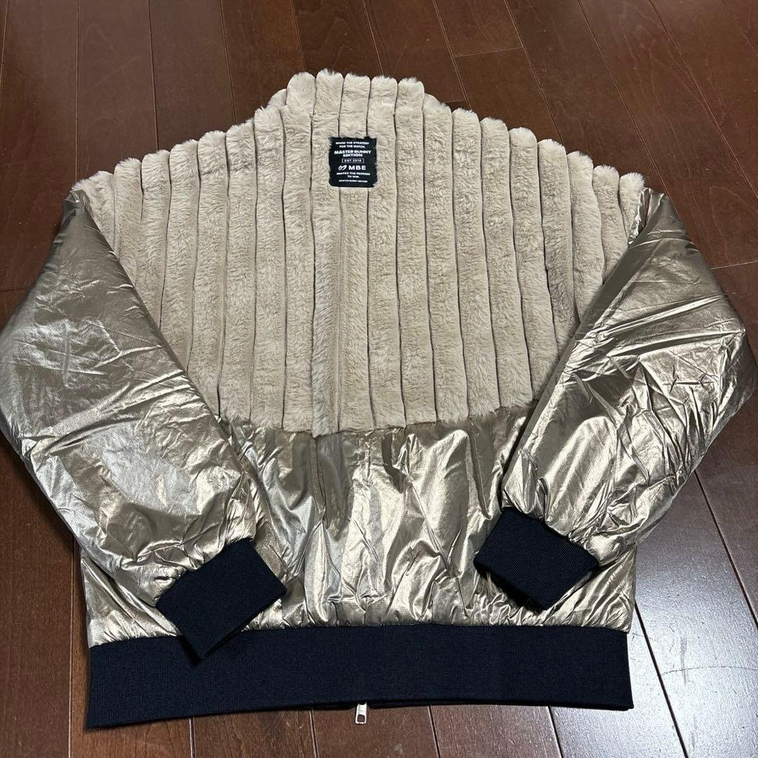 マスターバニースパッタリングエコファーコンビブルゾンベージュサイズ2