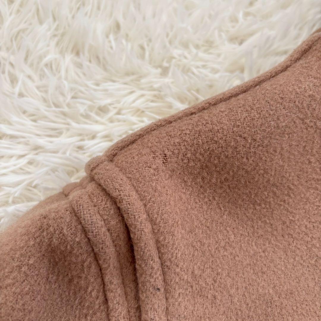 バーバリー ノバチェック ダッフルコート　ウール 英国製 ベージュ　サイズL相当