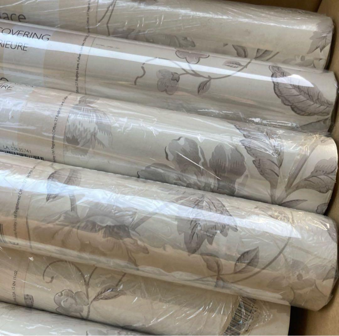 ローラアシュレイ UK製壁紙　サマーパレス/ドーヴグレー　新品1本から