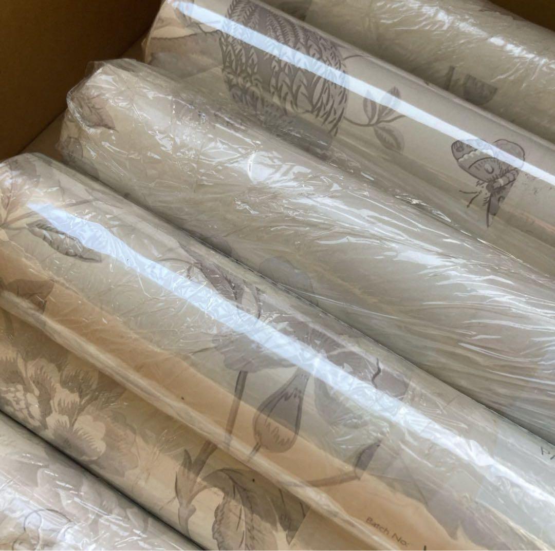 ローラアシュレイ UK製壁紙　サマーパレス/ドーヴグレー　新品1本から