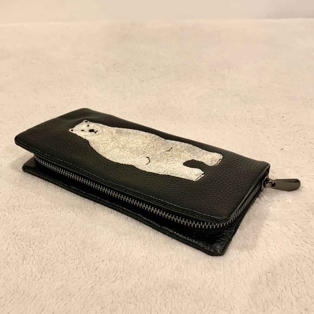 未使用 ear PAPILLONNER イア パピヨネ 白くま刺しゅう 長財布 - メルカリ