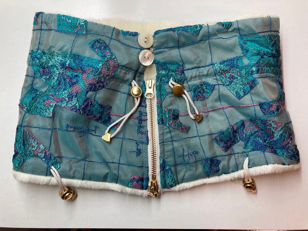 無知へと達するレーススヌード ターコイズ hazama