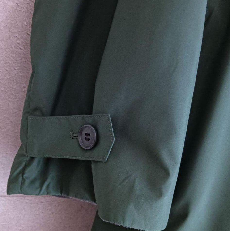 【プランテーション】ライトリバーフリースコート リバーシブル グリーン グレー