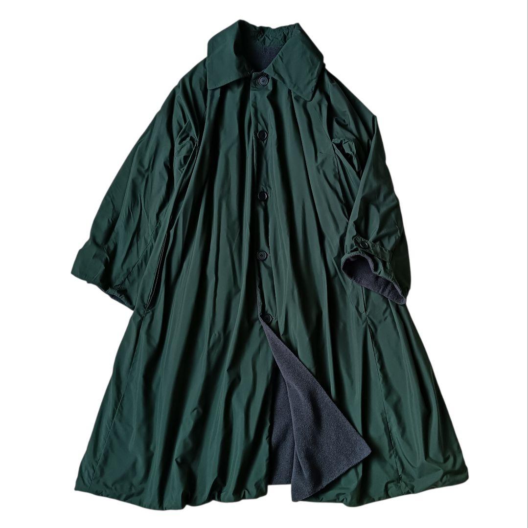 【プランテーション】ライトリバーフリースコート リバーシブル グリーン グレー