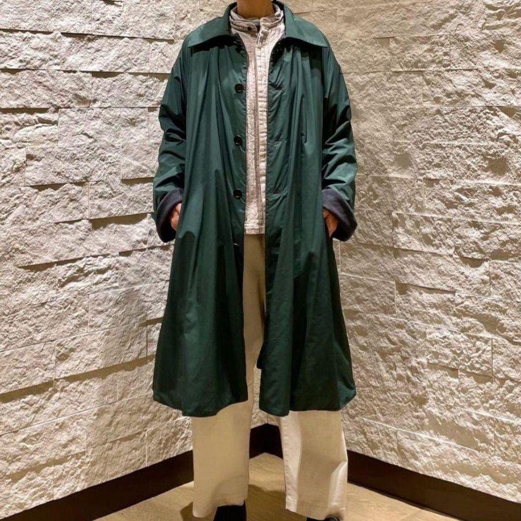 【プランテーション】ライトリバーフリースコート リバーシブル グリーン グレー