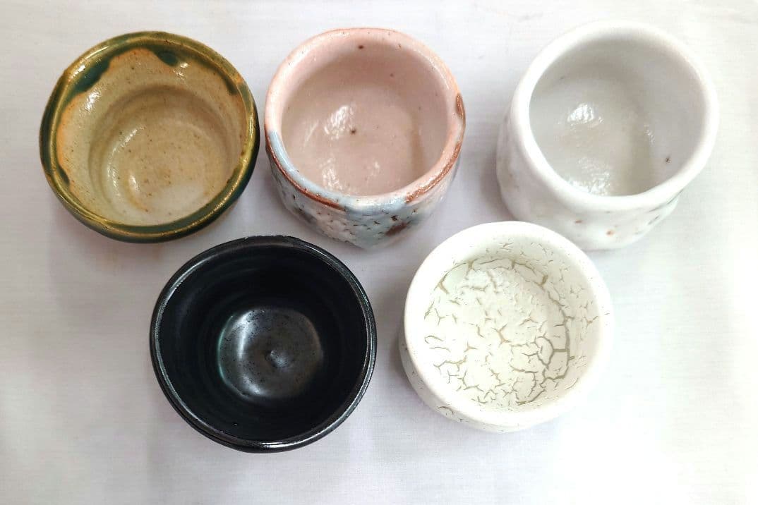 美濃 織部 志野　ぐい呑みセット