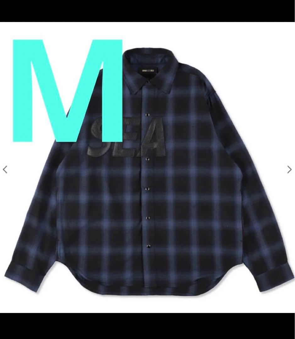 M WIND AND SEA Ombre Plaid Nel Shirt 新品 Ombre SEA Shirt M WIND