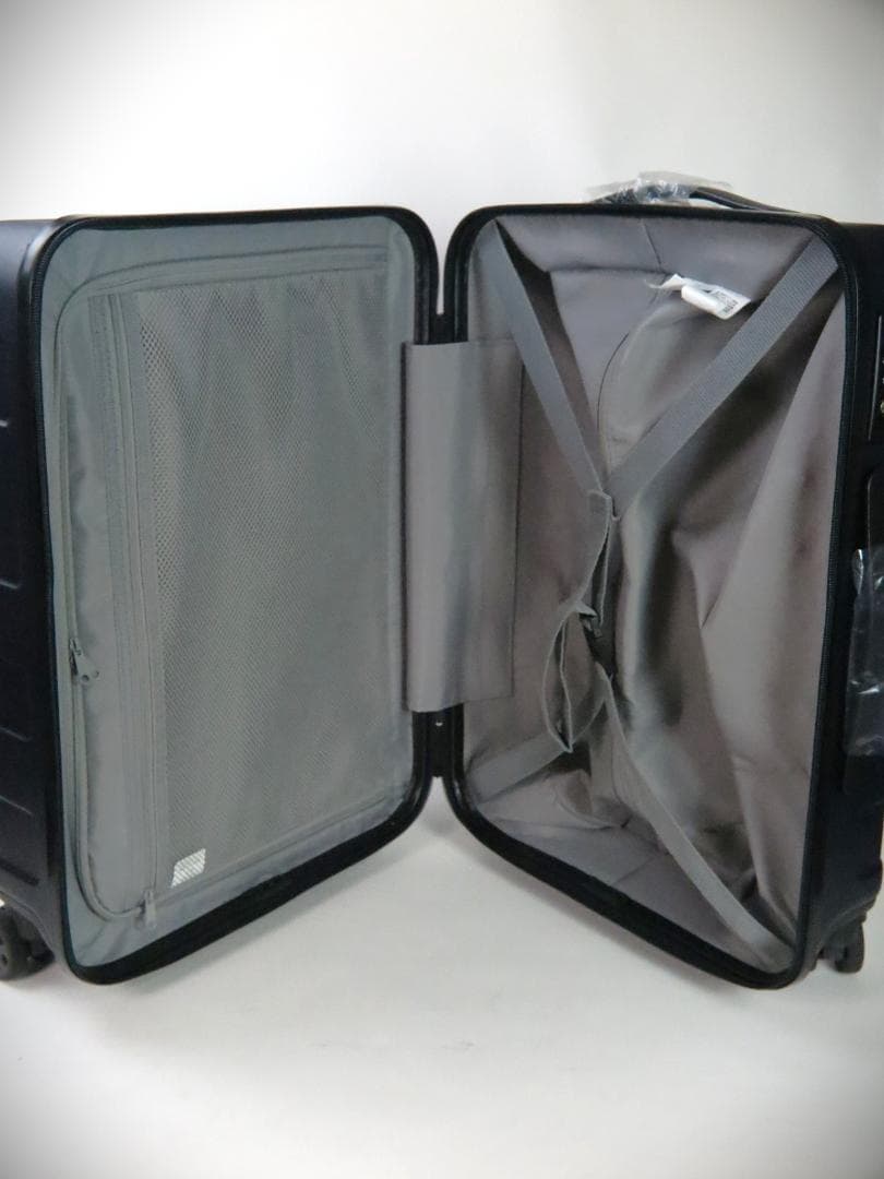 無印良品バーの高さを自由に調節できる ストッパー付ハードキャリー35L濃紺