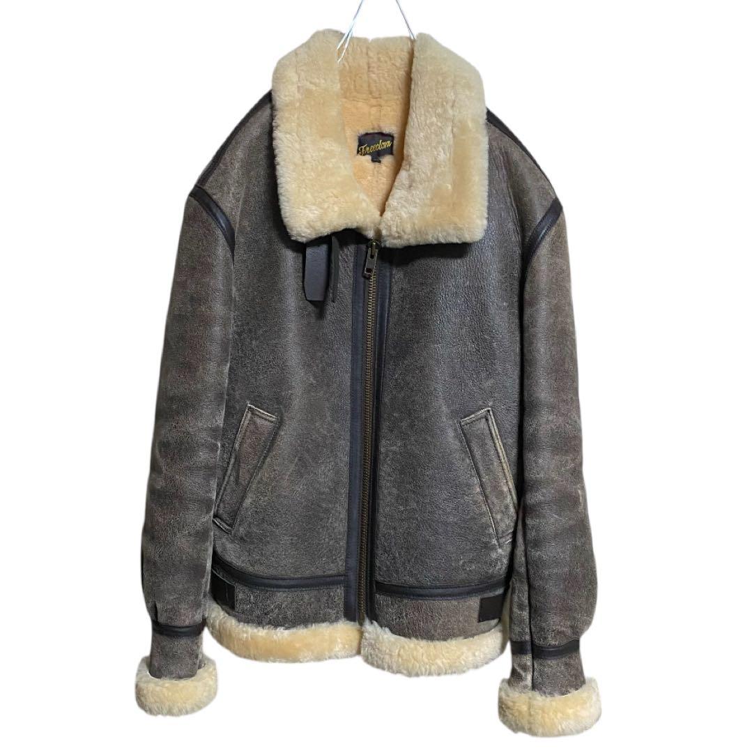 【美品】freedom B-3 ムートンフライトジャケット メンズ