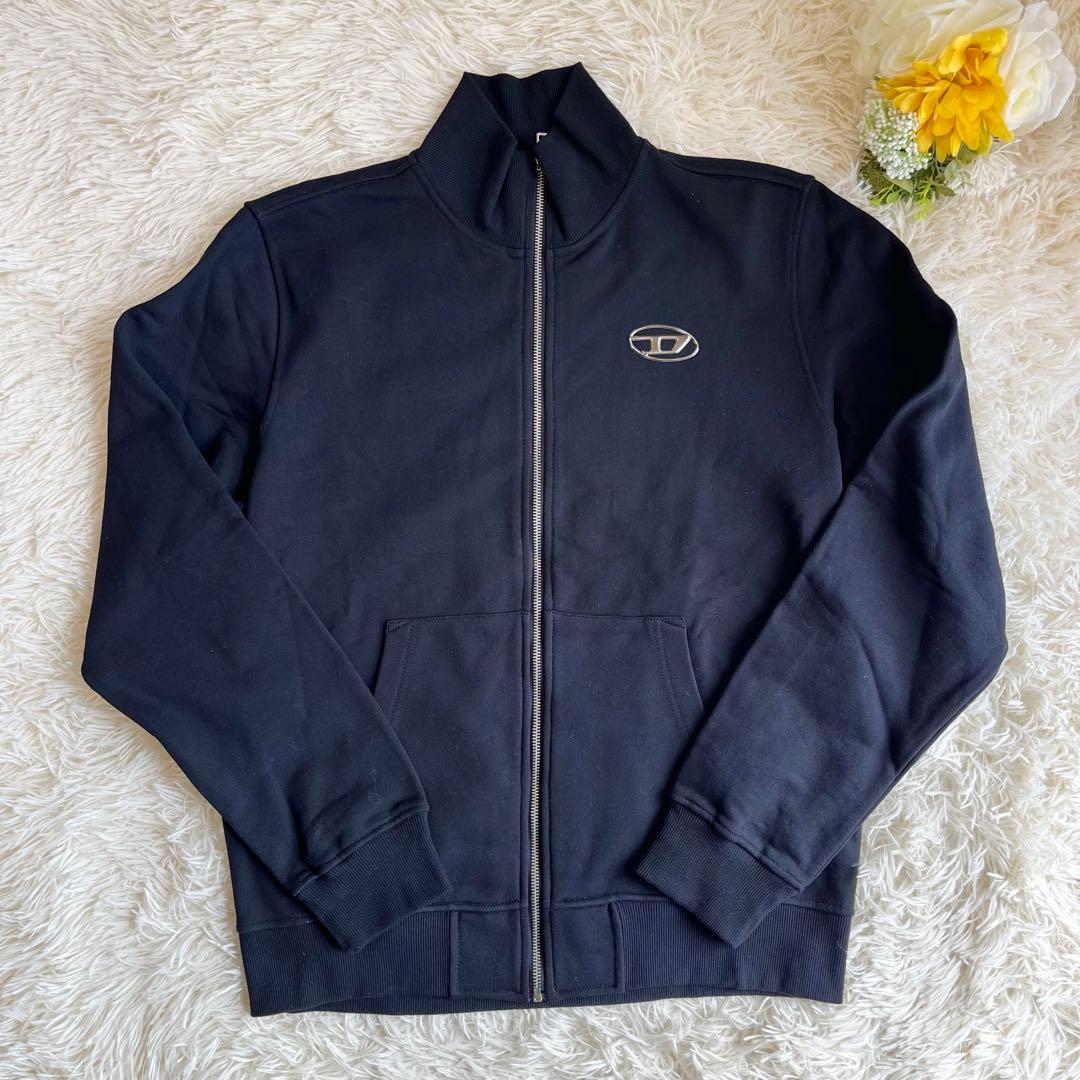 DIESEL ディーゼル ジップアップスウェット L ブラック