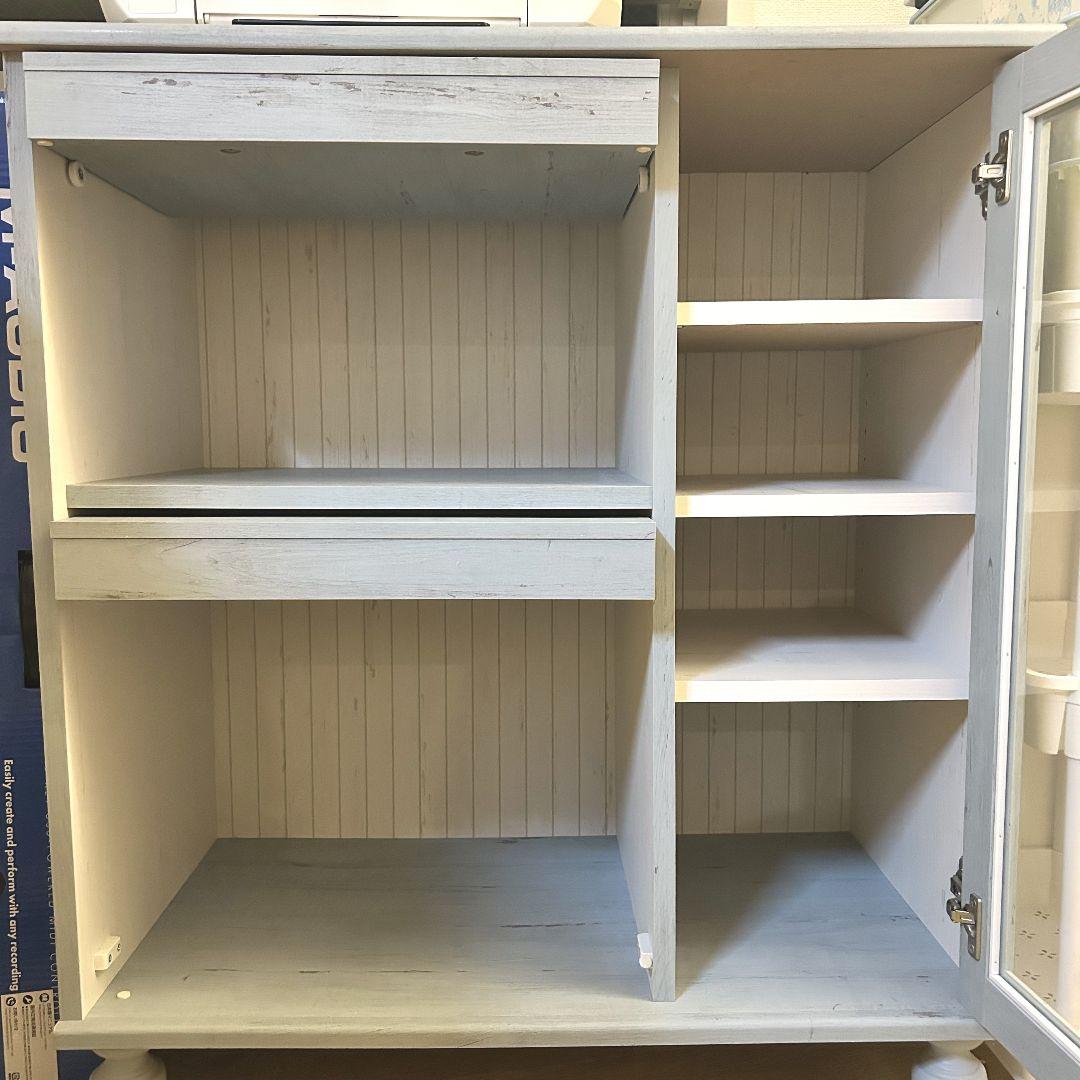 ガラス扉付き 本棚 薄型」の人気商品一覧 ライトブルー木製本棚 ガラス