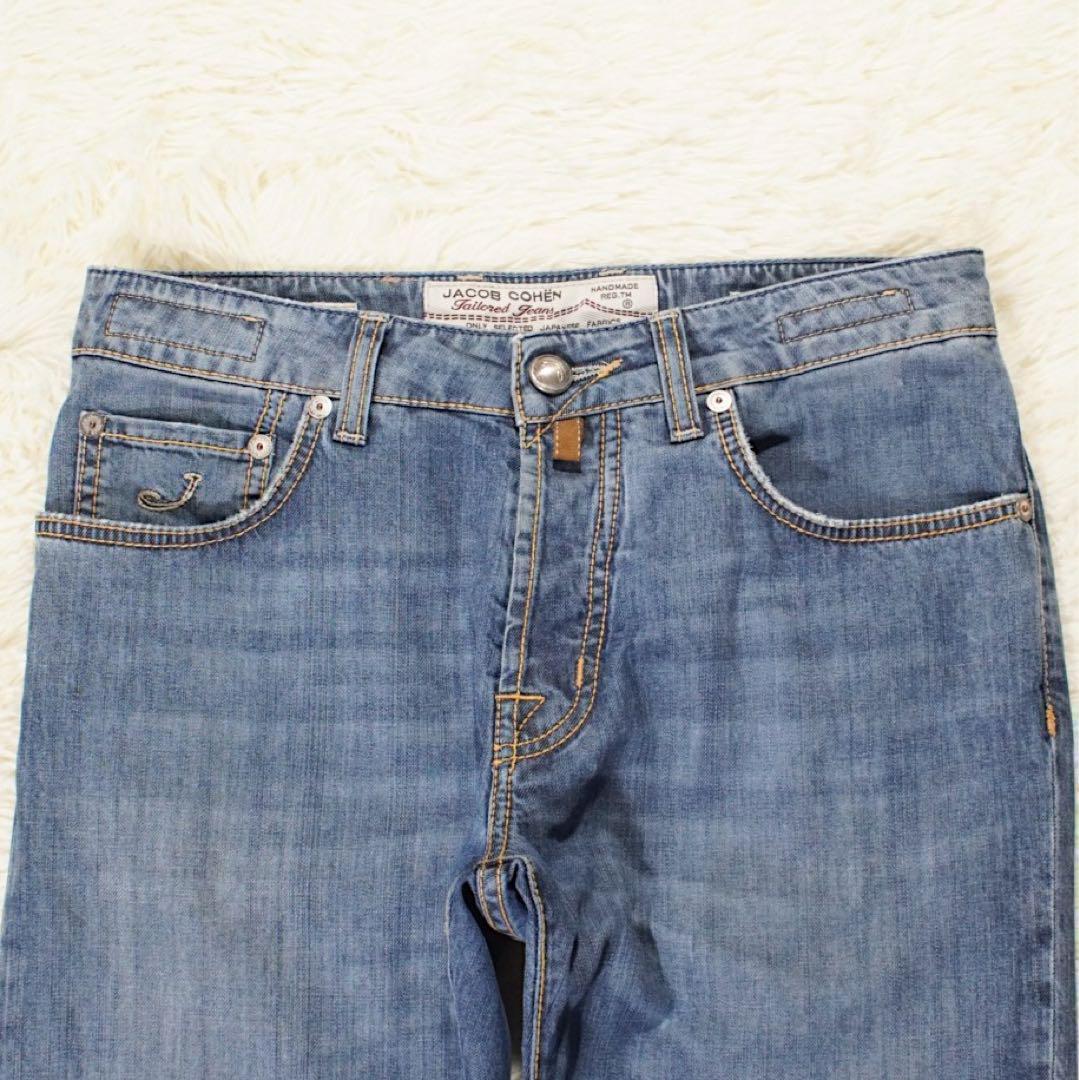 イタリア製《JACOB COHEN》PW688(W32)ジーンズ 加工デニム