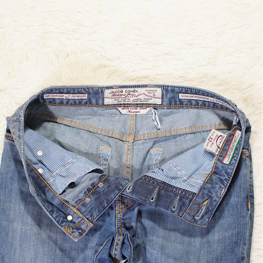 イタリア製《JACOB COHEN》PW688(W32)ジーンズ 加工デニム
