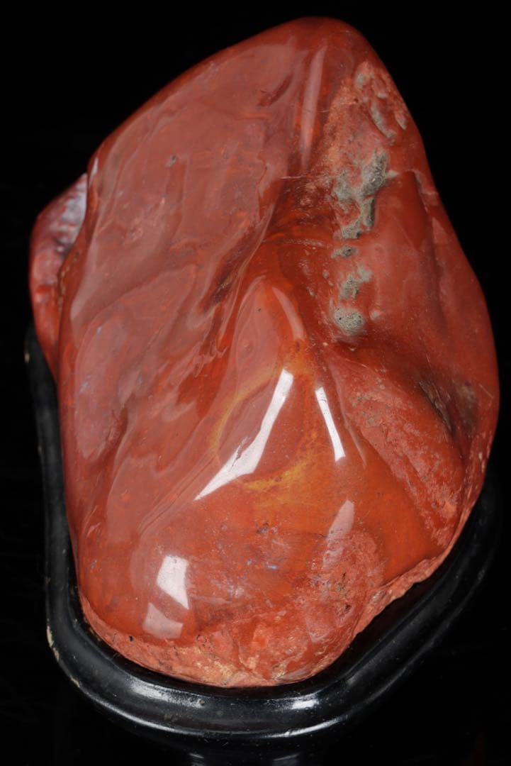 佐渡 赤玉石 碧玉 水石 鑑賞石 天然石 原石 飾石 美石 台座付 2.23kg