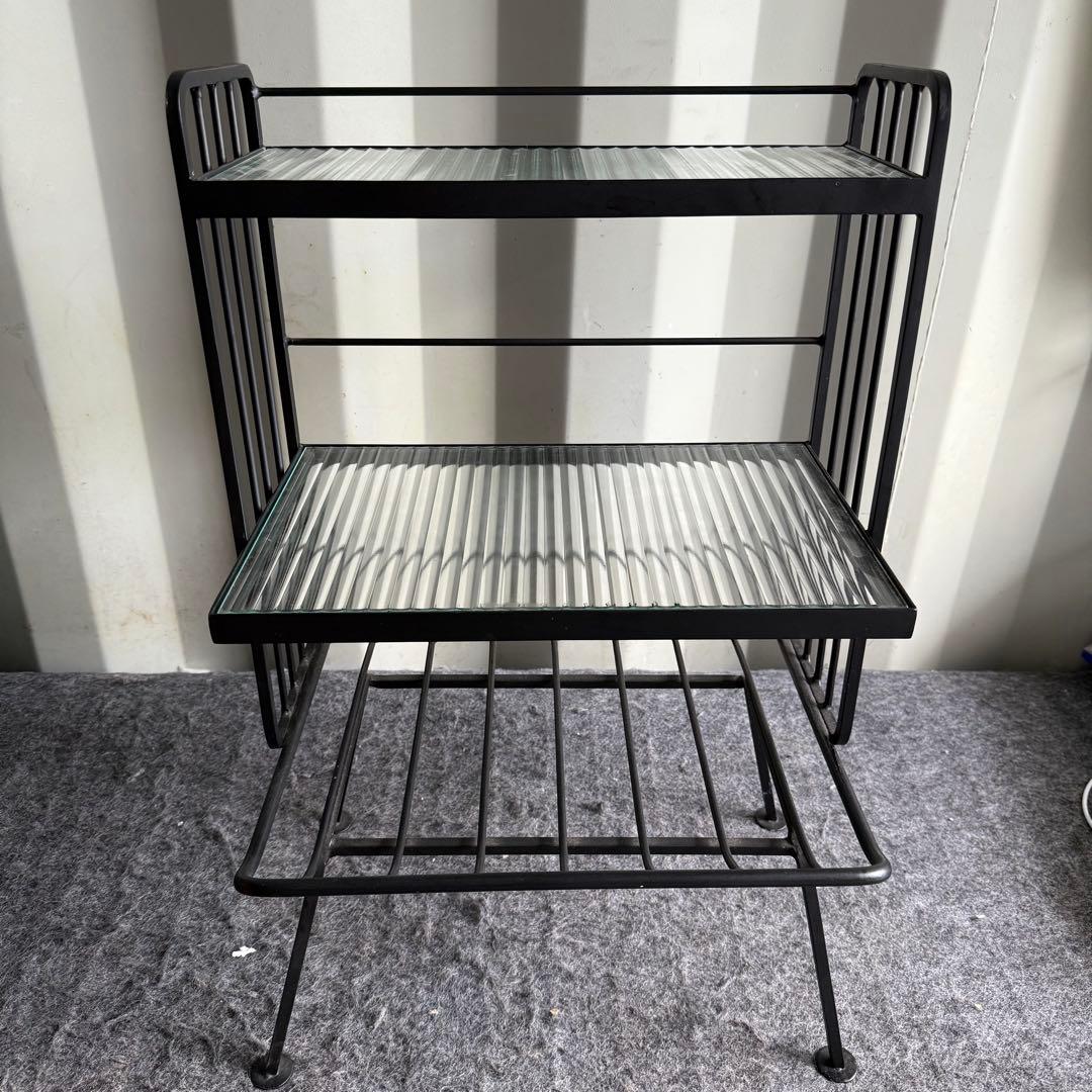 H65廃盤品✨ウニコ ステラ スモールガラスシェルフ ガラス レトロ風ガラス