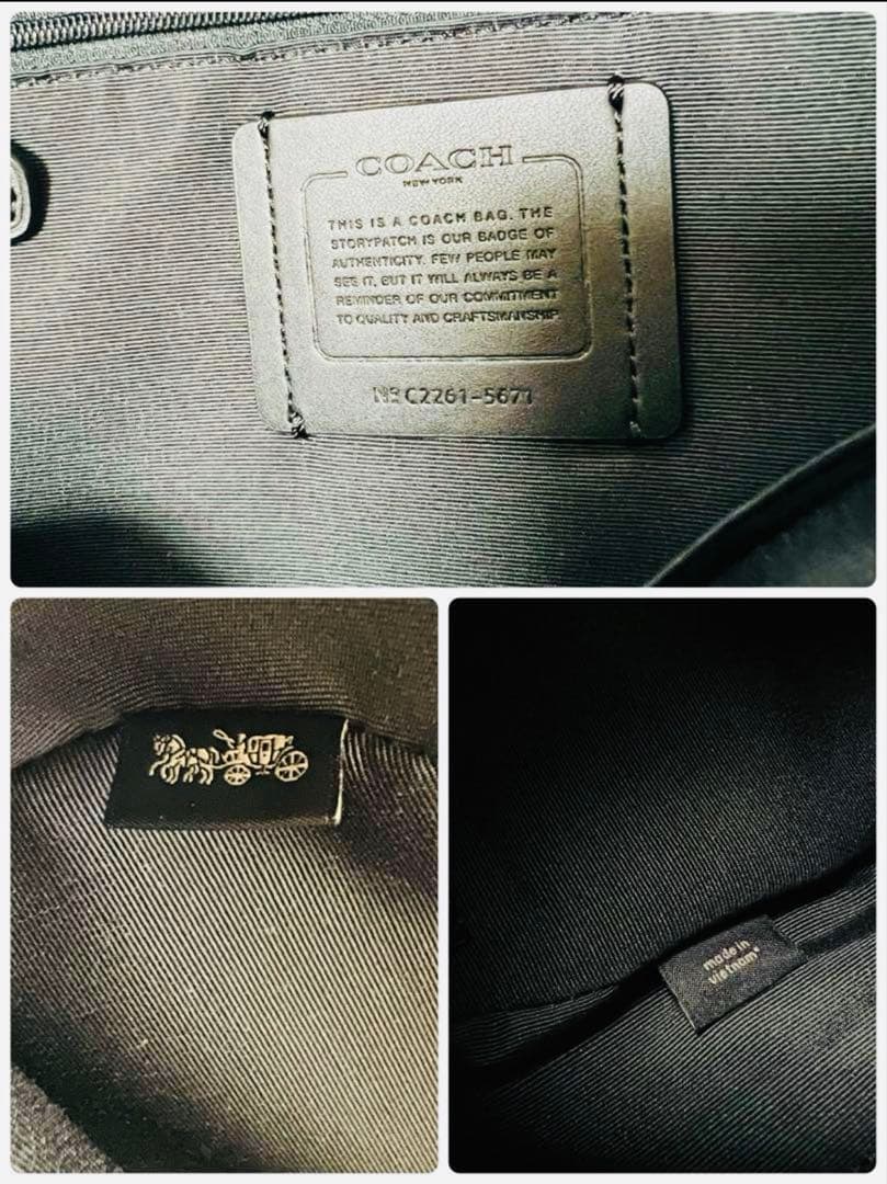 COACH コーチ　リュック　シグネチャー　ブラウン/ブラック　美品