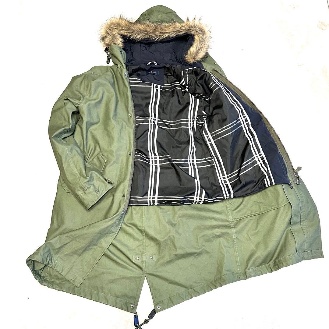 極美品】 フレッドペリー 5way 中綿 モッズコート カーキ M