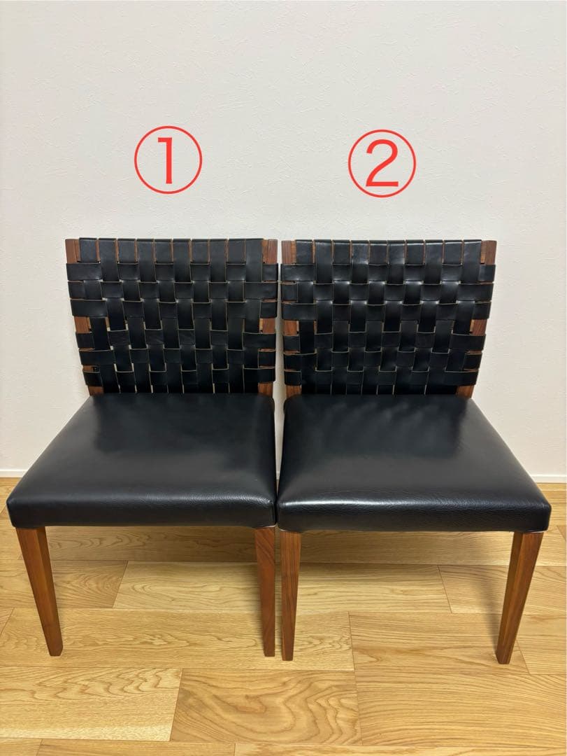 Ritzwellリッツウェル KLINTクリント　ダイニングチェア　黒本革①