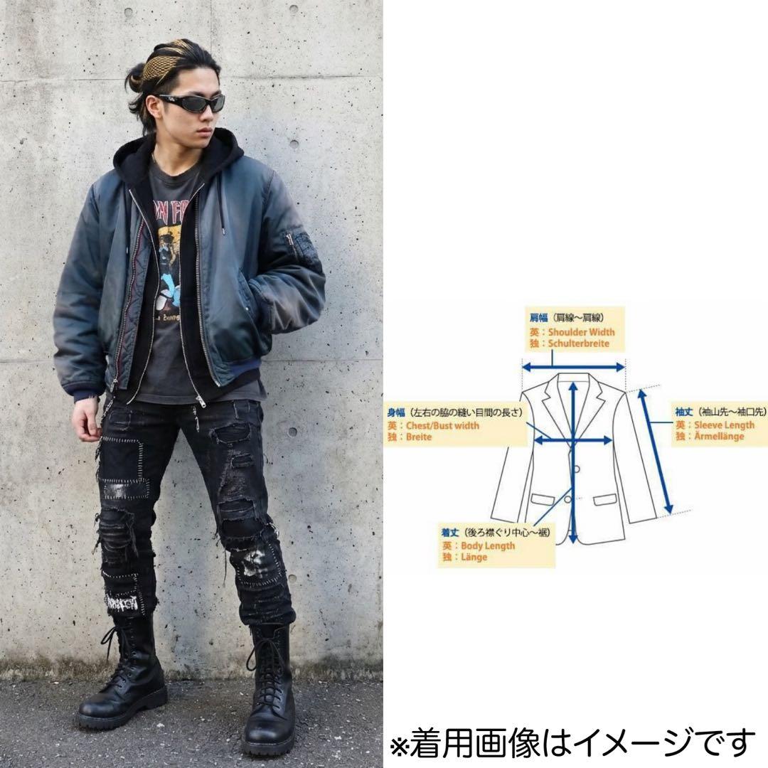 鬼フェード★90s★MA-1 フライトジャケット★短丈★グランジ ボロ★Y2K