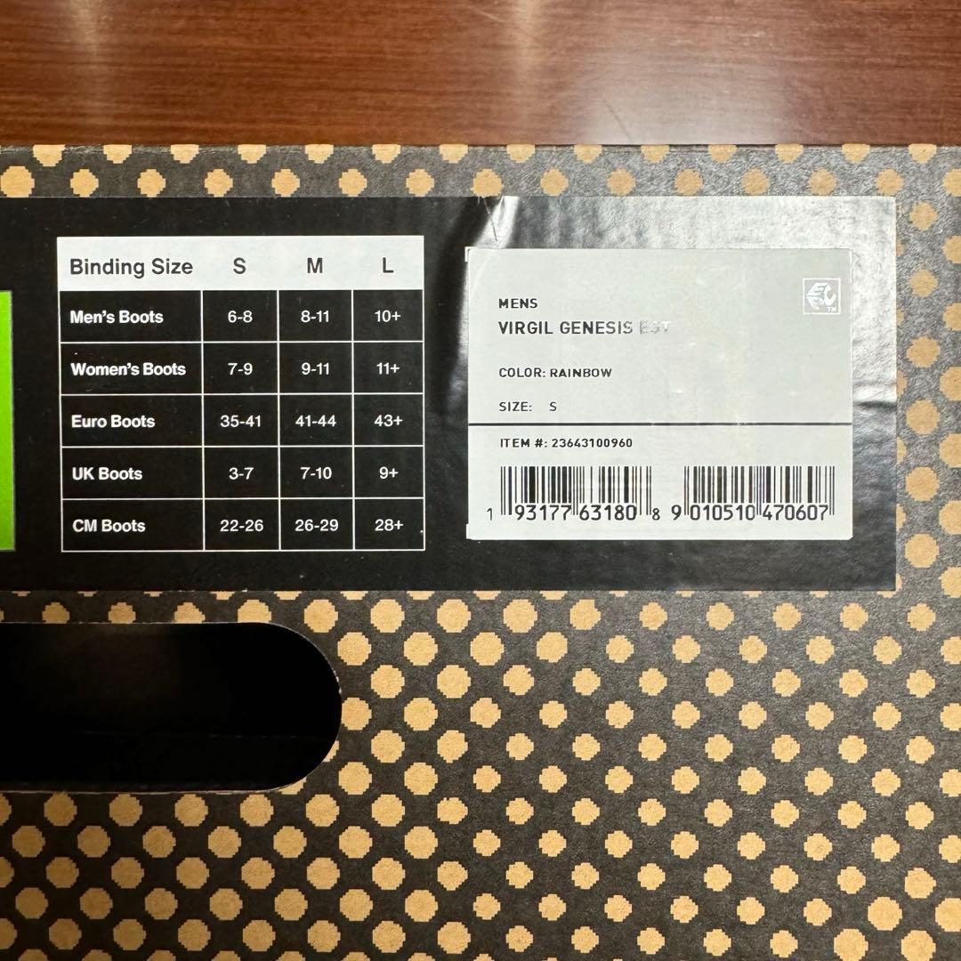 burton virgilabloh コラボ　ビンディング　メンズ　Sサイズ