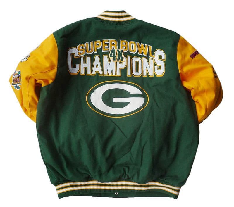 激レア NFL グリーンベイ パッカーズ チャンピオン 刺繍 スタジャン L