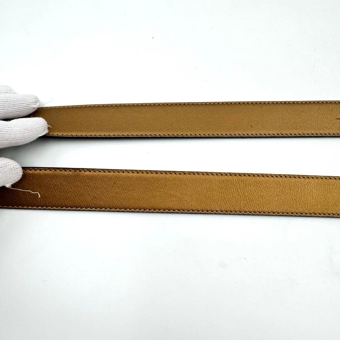 美品✨LOEWE ロエベ　ベルト　リバーシブル　アナグラム　本革　ゴールド　黒