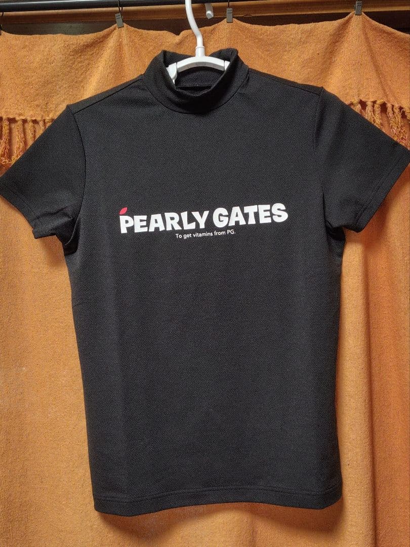 パーリーゲイツレディースモックネック 半袖カットソー ネイビー サイズ2