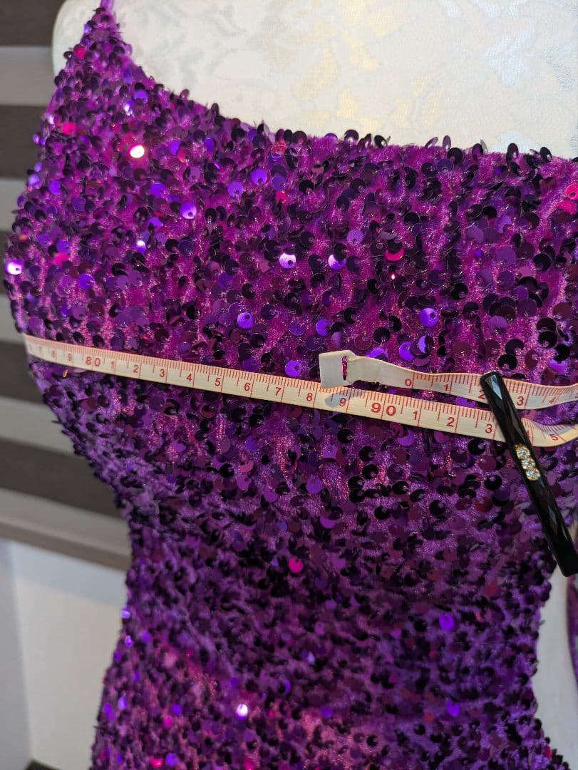 専用☆ コンテストドレス マーメイド/パーティ/スパンコール 紫
