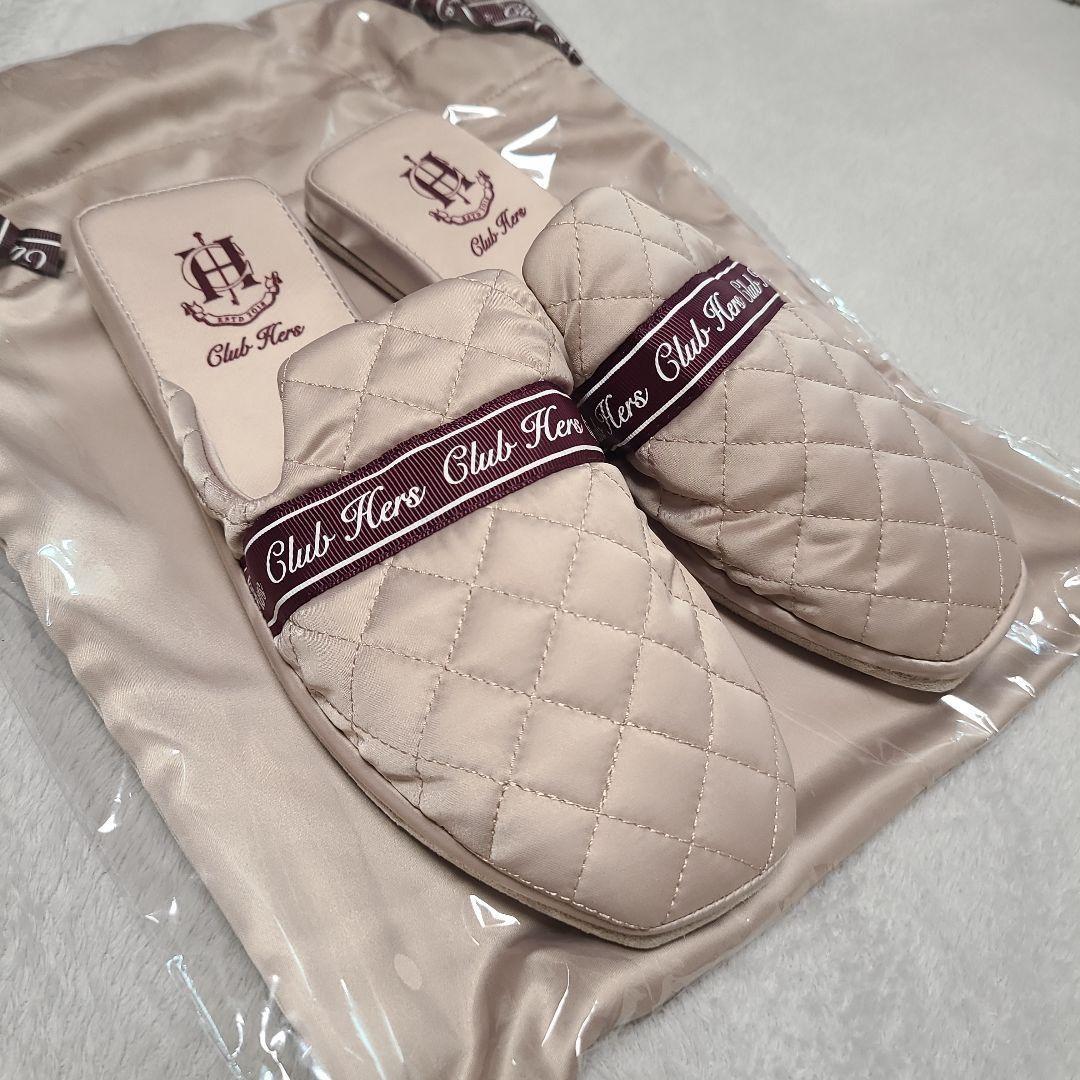 新品 Herlipto Club Hers Boston Bag スリッパ付 新品 Bag スリッパ付