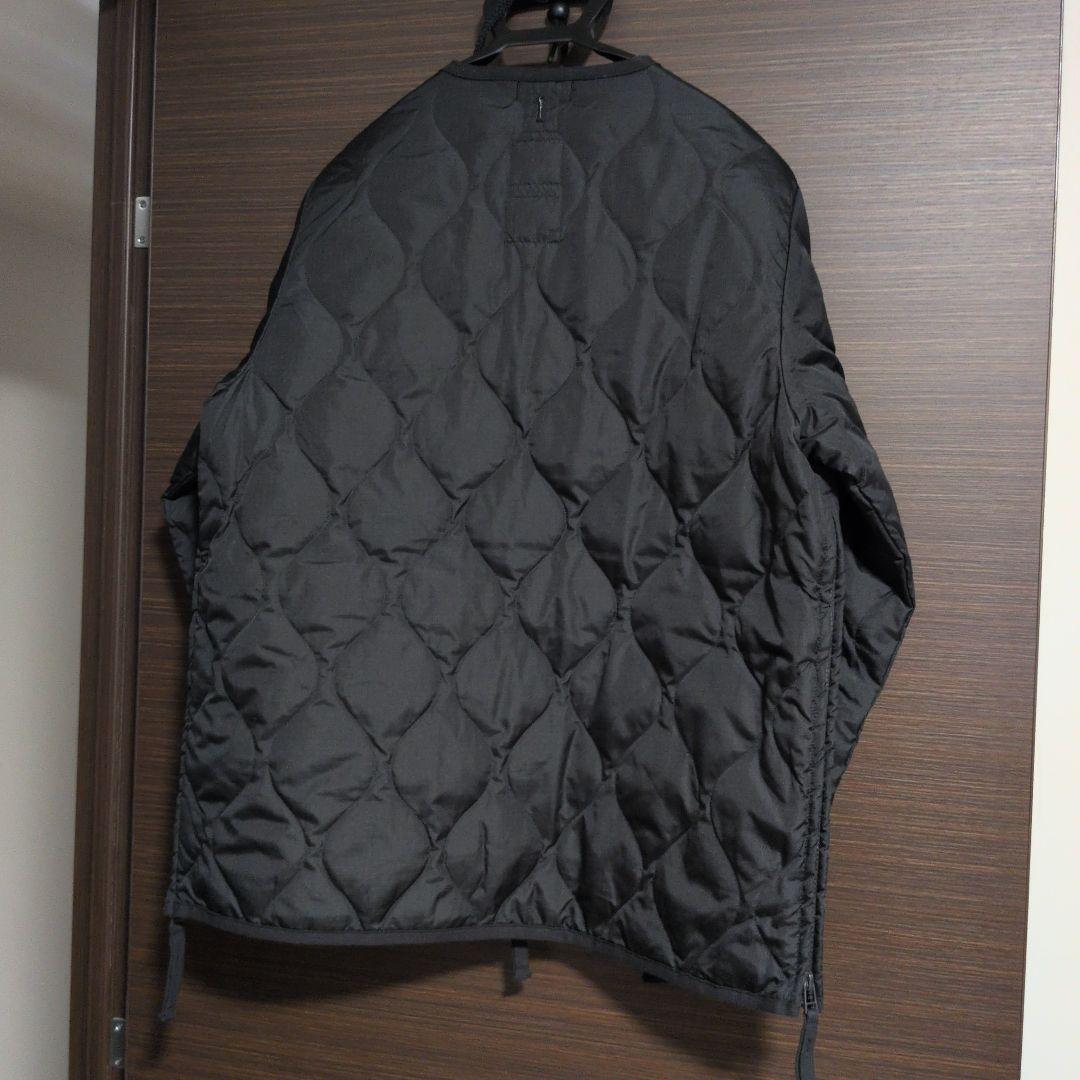 TAIONタイオン ミリタリーVネックジップダウンジャケット　ブラックXL