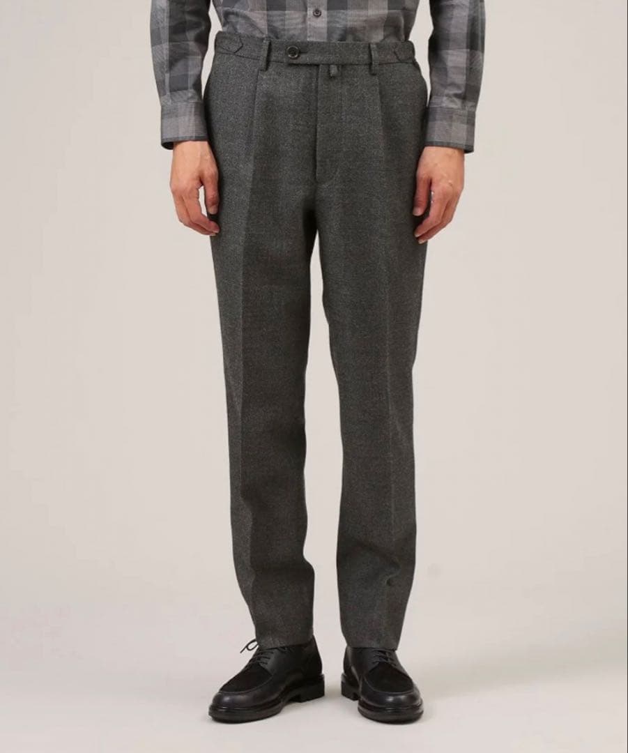 タケオキクチ⭐️ シェットランドウール パンツ グレー M スーツ スラックス