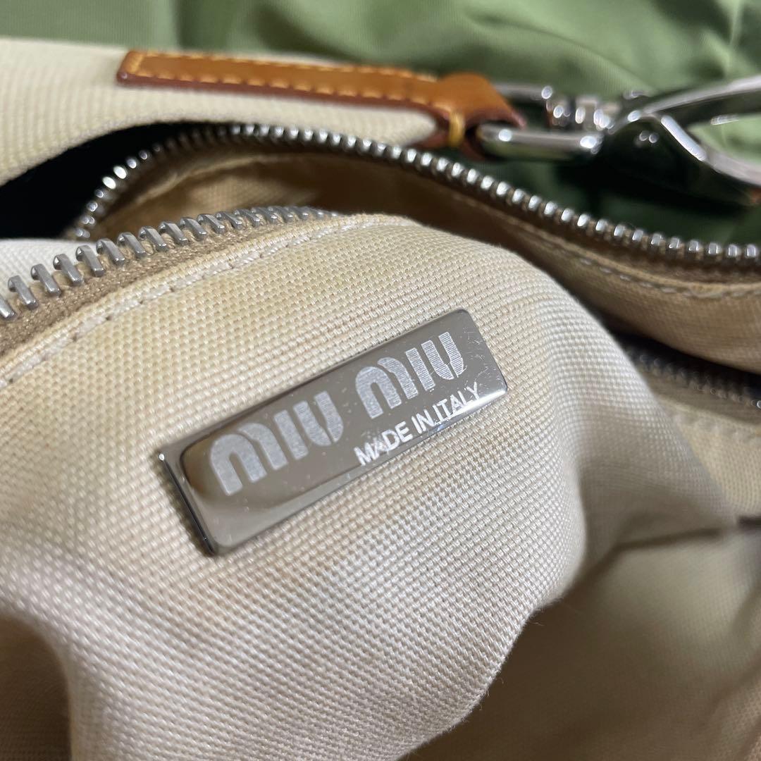 アーカイブ　miu miu ミュウミュウ　レザーナイロン　ショルダーバッグ