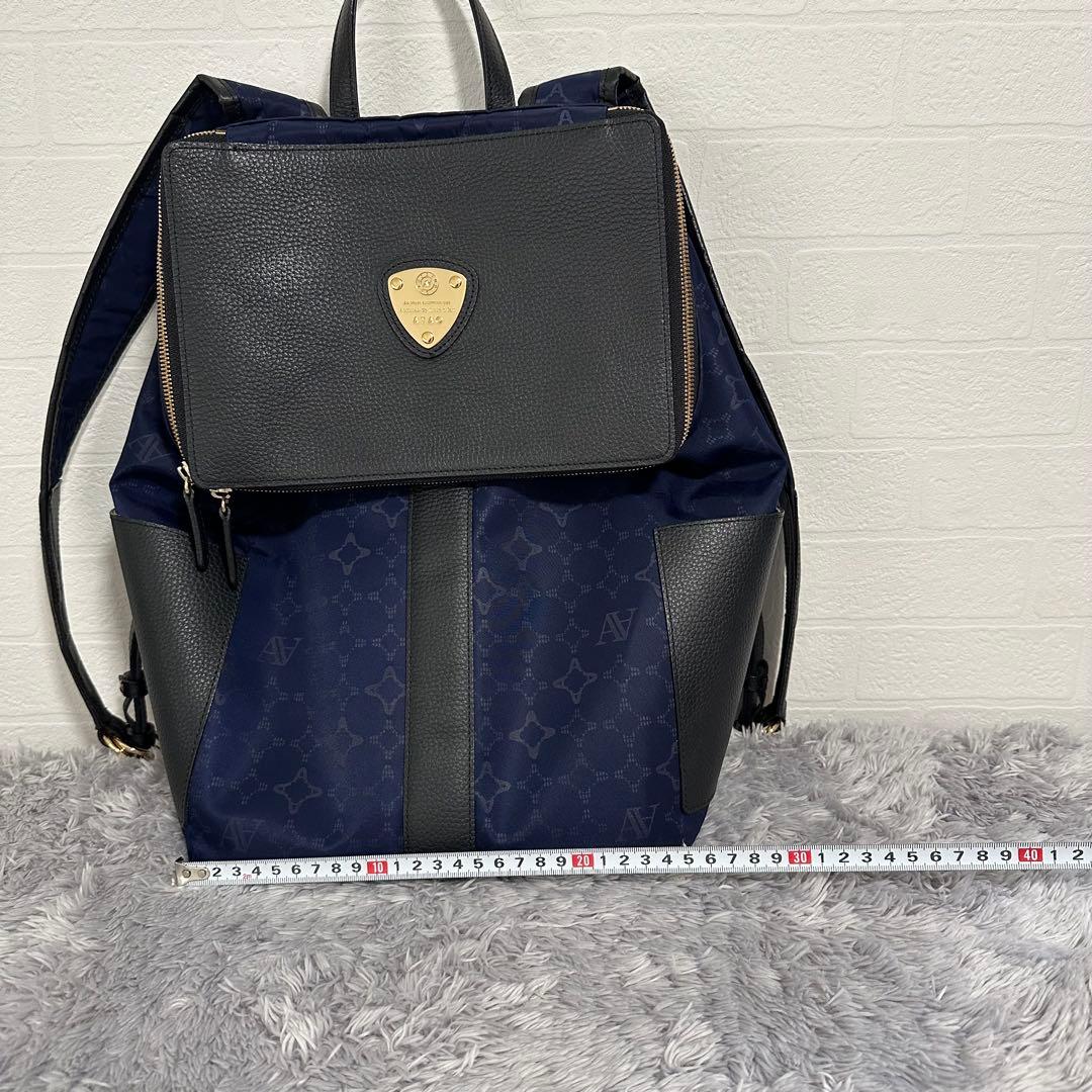 極美品　アタオ　ATAO リュック　バックパック　マッシュルーム　ネイビー　黒