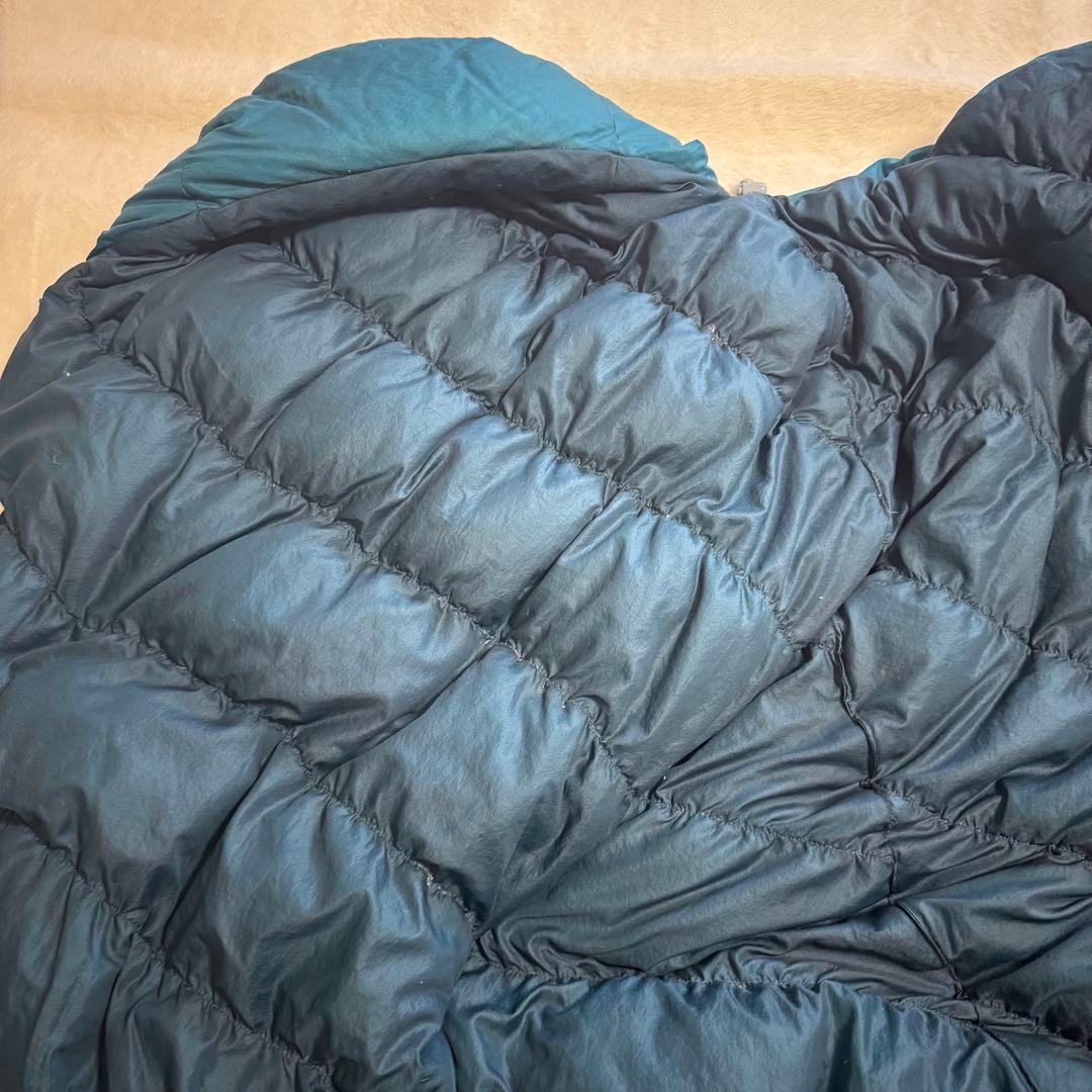 美品モンベル800FPU.L.スーパースパイラルダウンハガー#3 R/ZIP緑