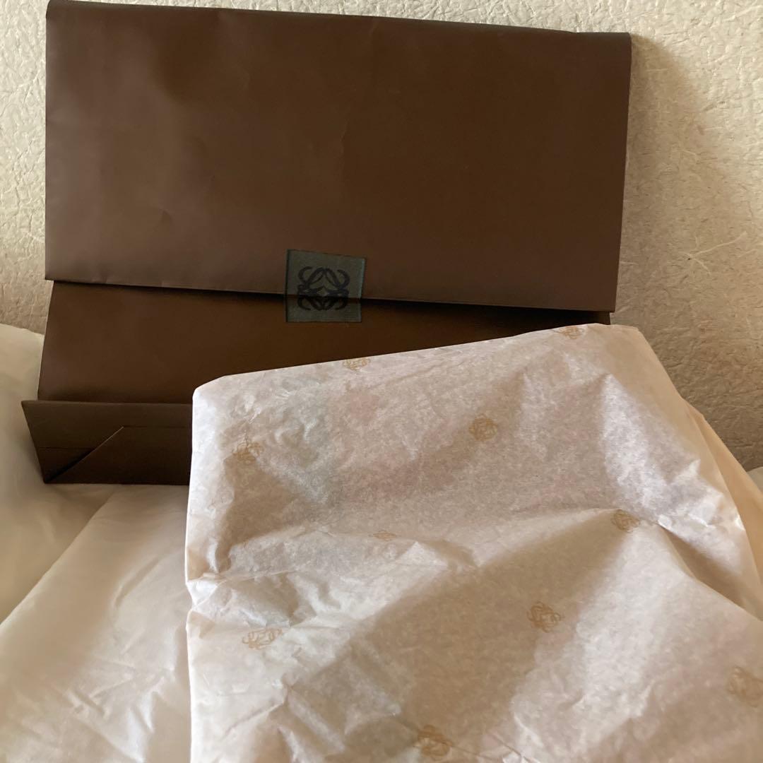 LOEWE ロエベ オレンジ×ブラウン マフラー ストール 美品