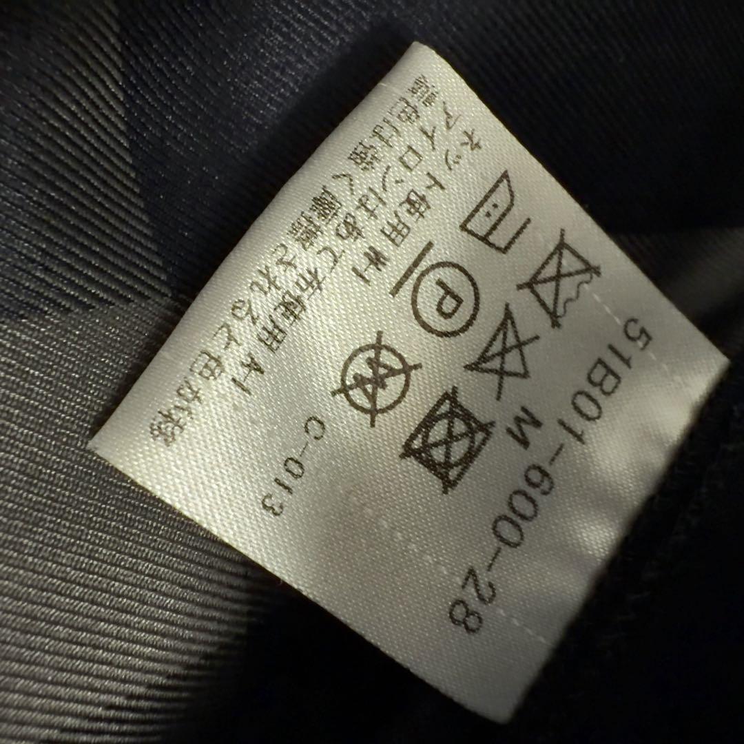 ブラックレーベルクレストブリッジ ウールコート M チェック 紺 三陽