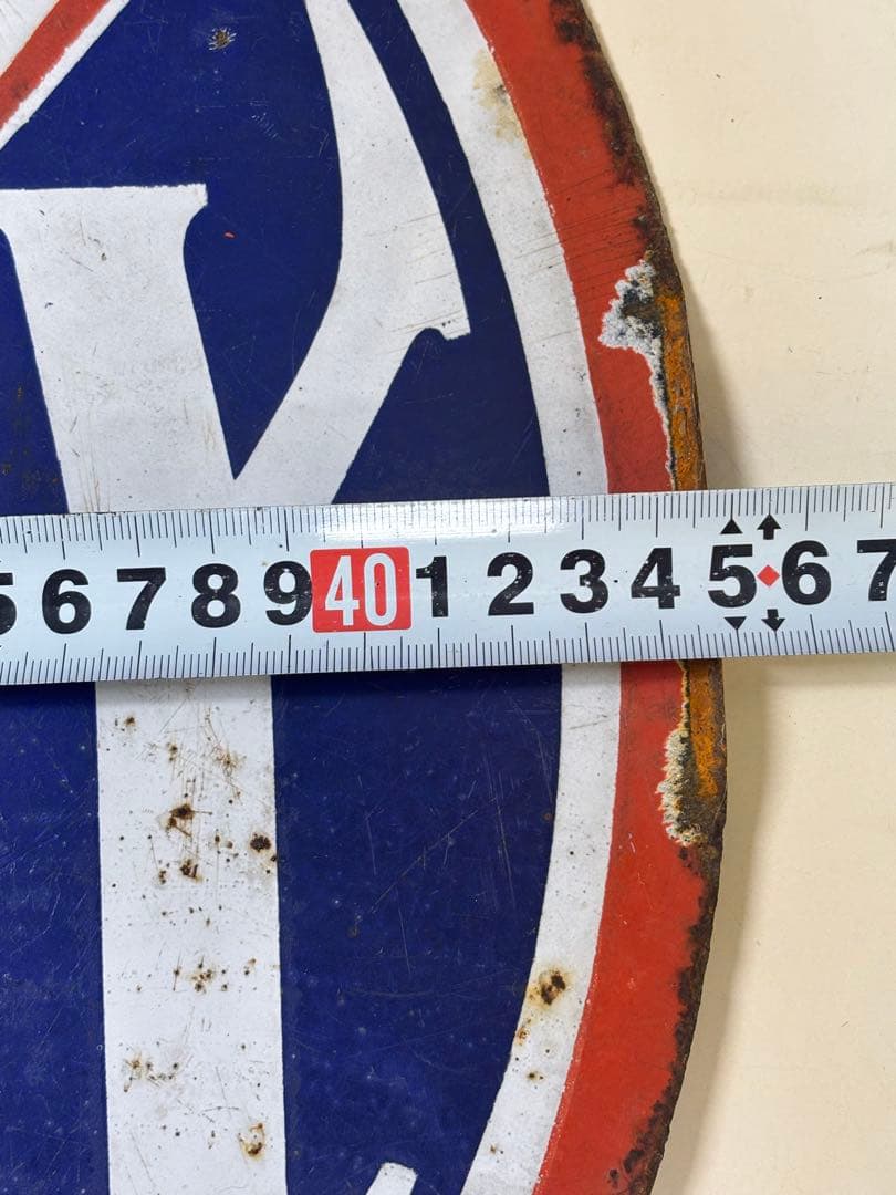 希少！ホーロー看板SO SOCONY 自動車用 オイル ソコニー 揮發油 現状品