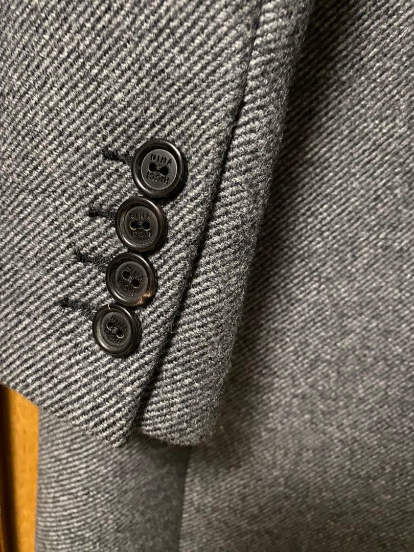 新品✨NINA RICCI チェスターコート ロング丈 ２つボタン グレー 36