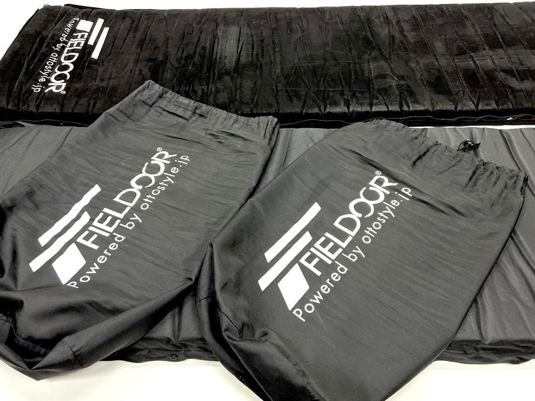 【美品】FIELDOOR 車中泊ペアマット 10cm厚 Sサイズ＋ペア枕付き