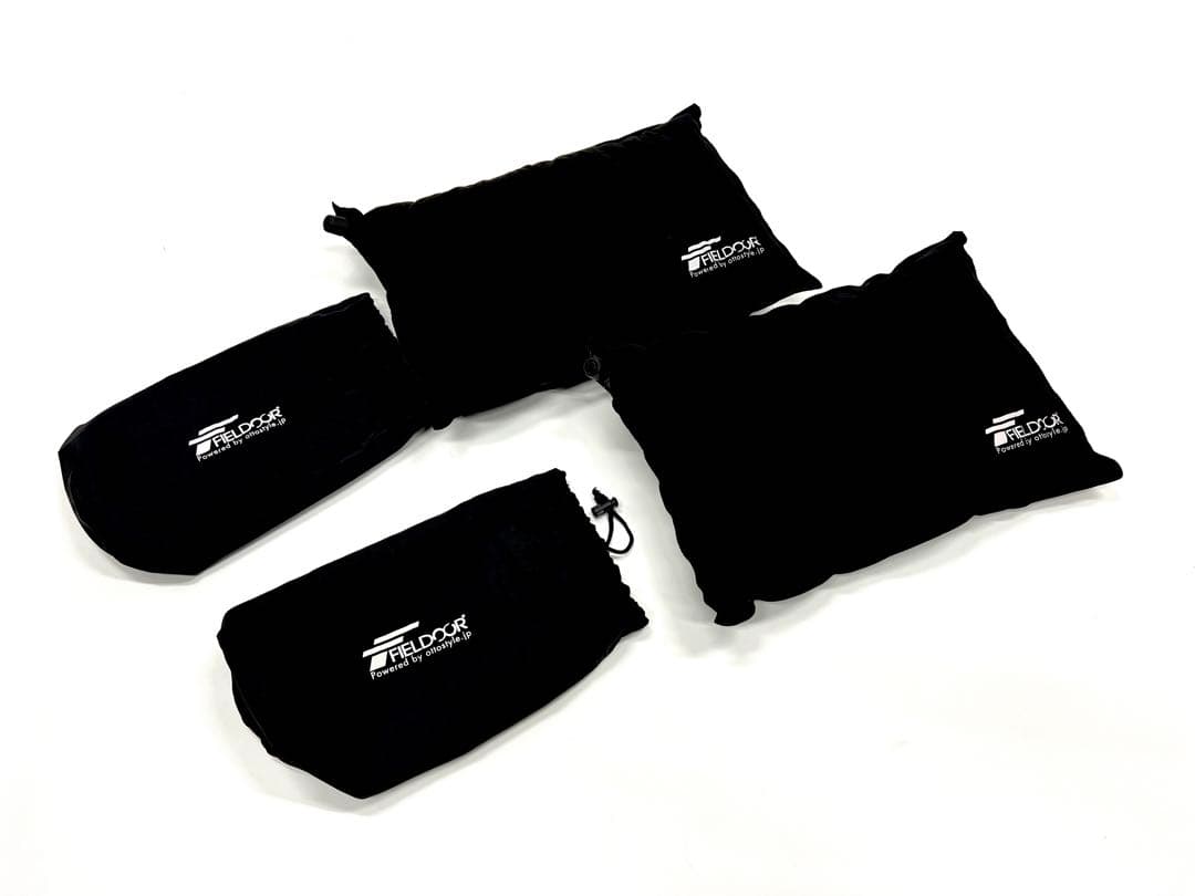 【美品】FIELDOOR 車中泊ペアマット 10cm厚 Sサイズ＋ペア枕付き
