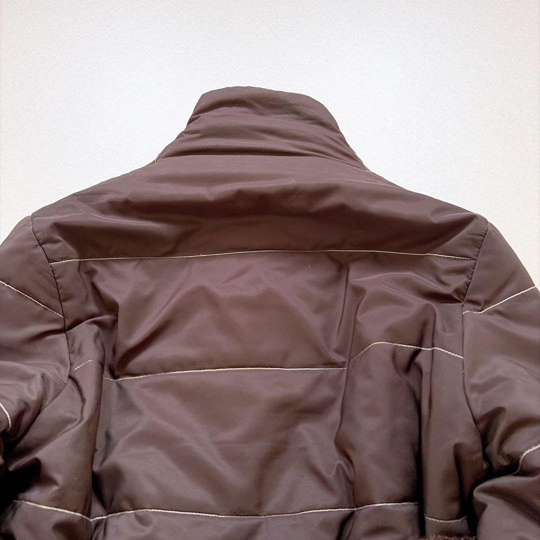 ミッソーニ　リバーシブル　コート　中綿　マルチカラー　茶　ベルト付き　モヘヤ