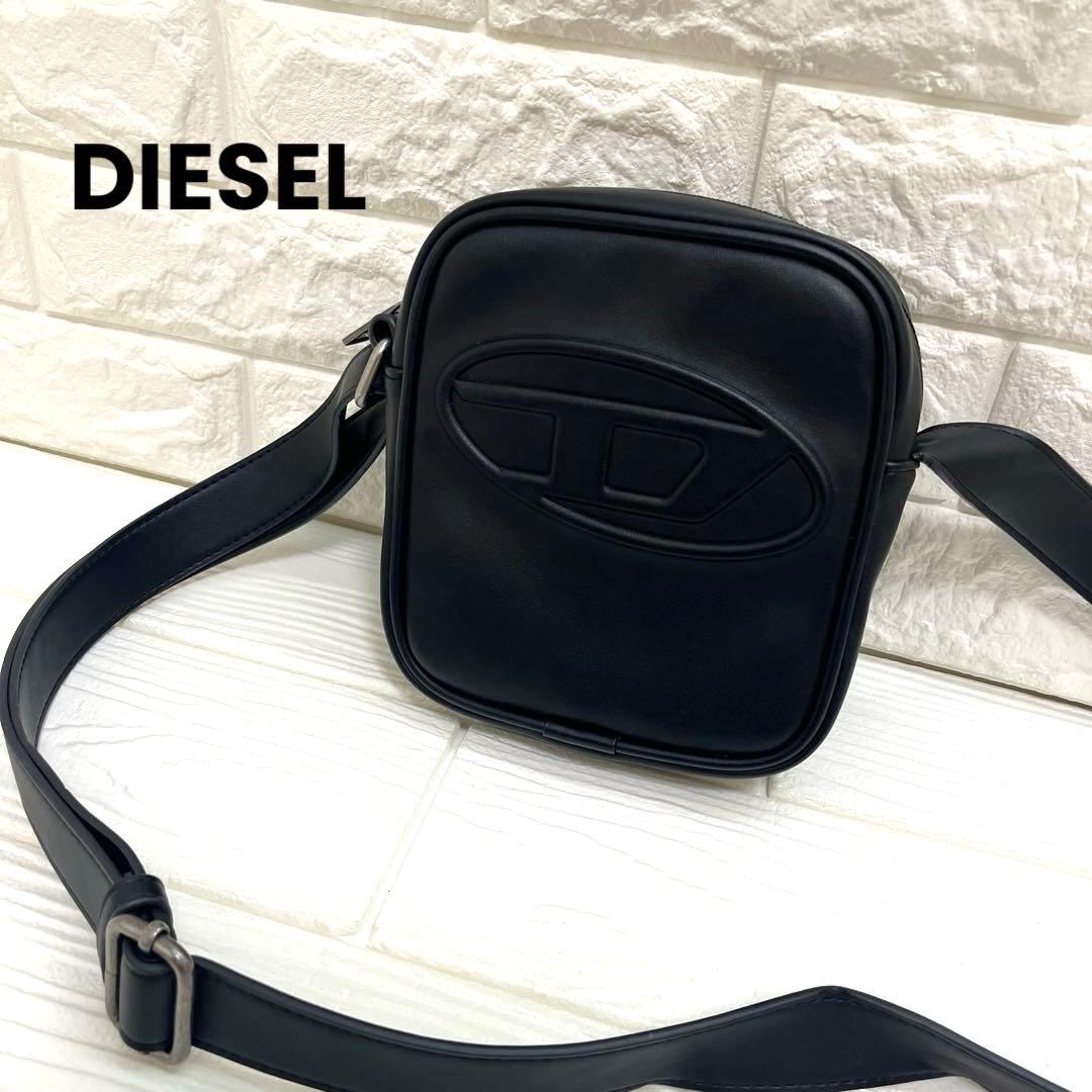 DIESEL ディーゼル ショルダーバッグ Dロゴ フェイクレザー ブラック