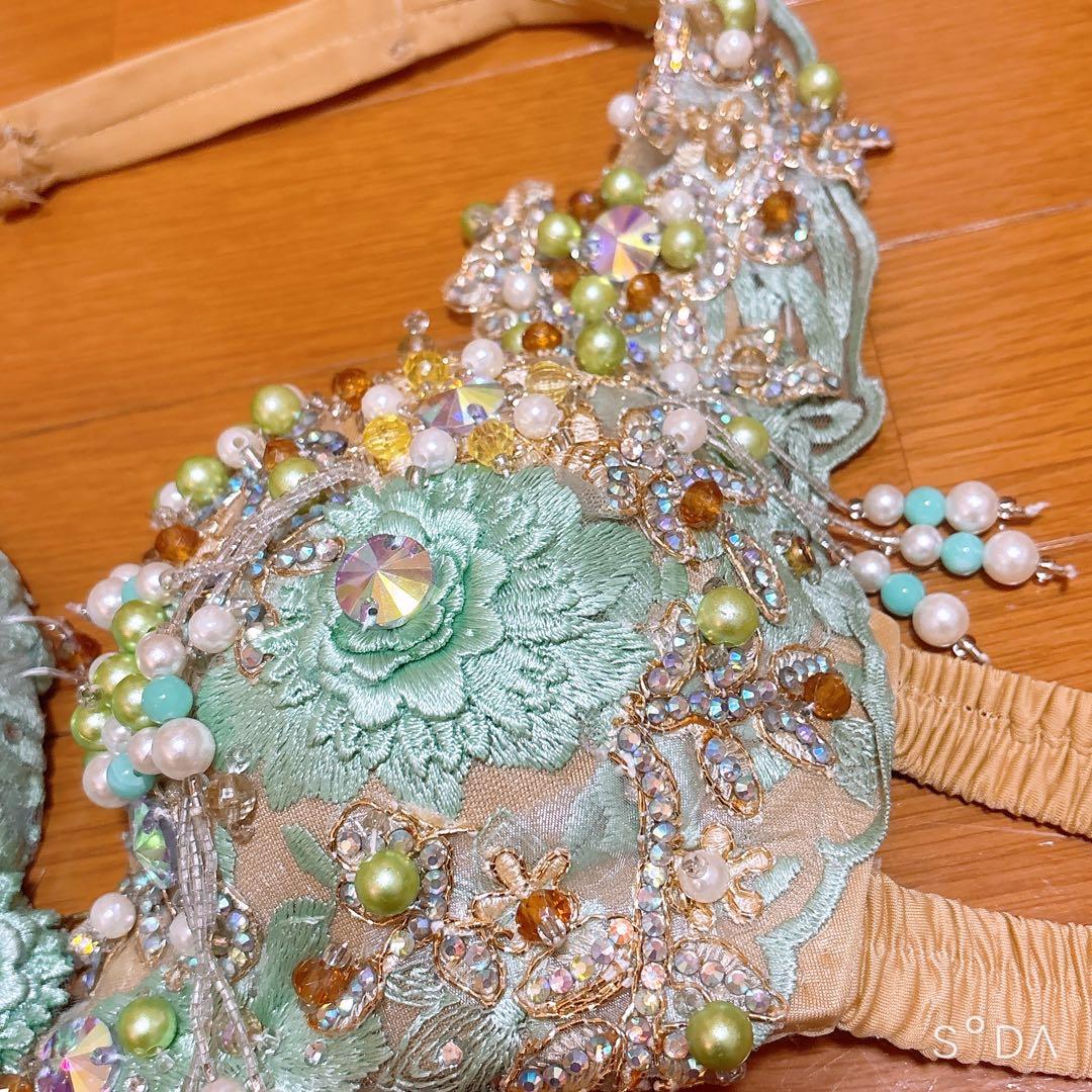 ベリーダンス Amr セットアップ ミントグリーン(ペールブルー