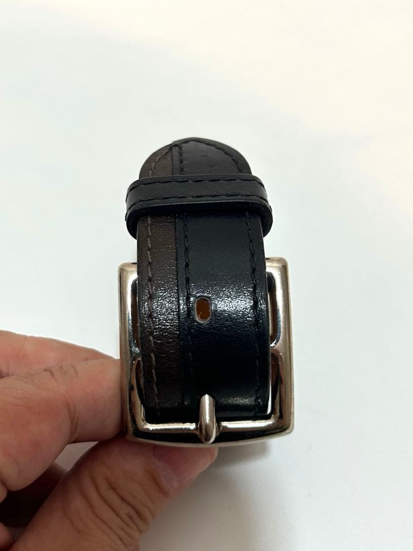 【美品】HERMES Etriviere レザー ブレスレット バングル